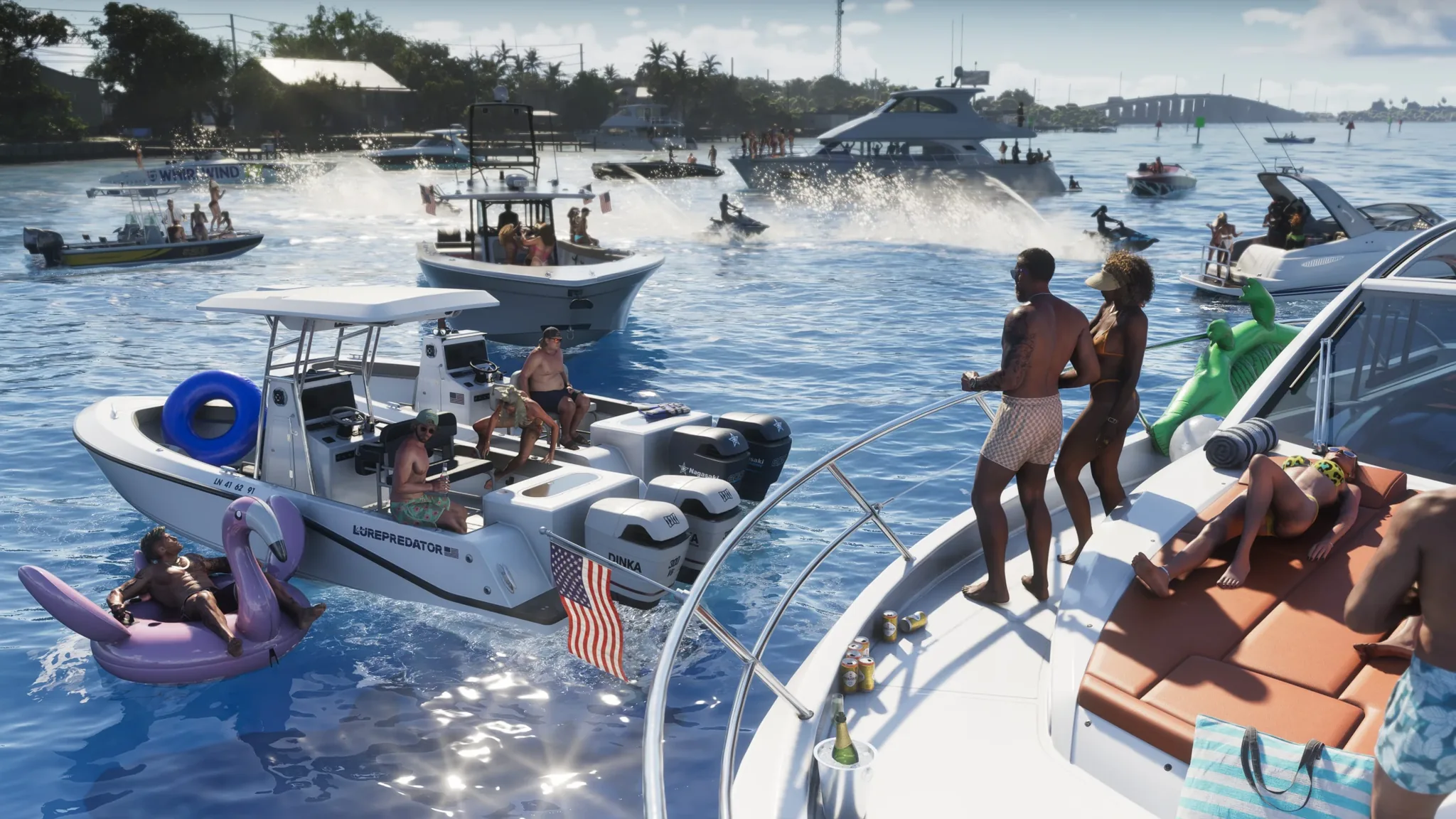 Leonida Keys southern coast with turquoise lagoon in GTA 6